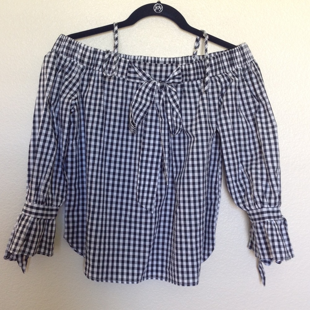 & Other Stories - Gingham Off Shoulder Blouse